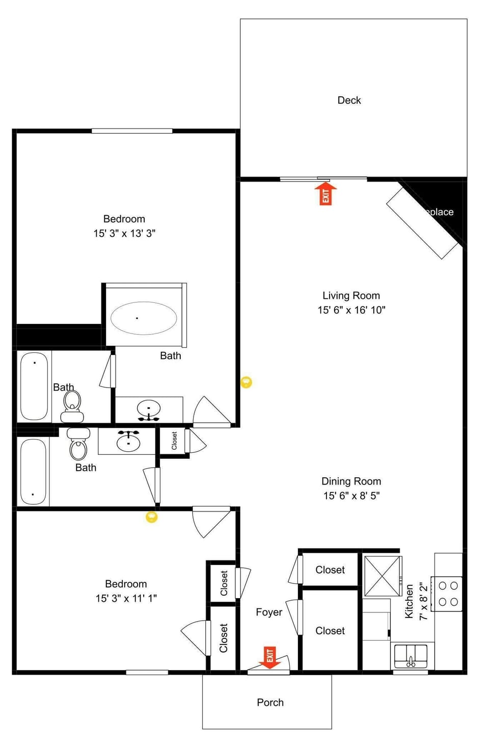 Whispering Pines 424 - Floor Plan