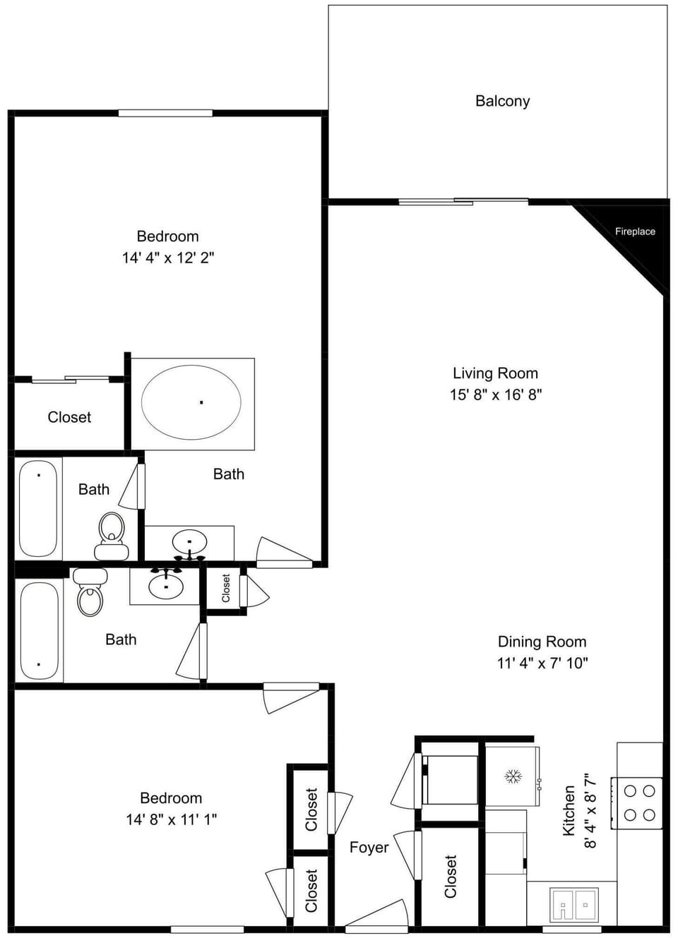 LeConte View Retreat Whispering Pines 454 - Floor Plan