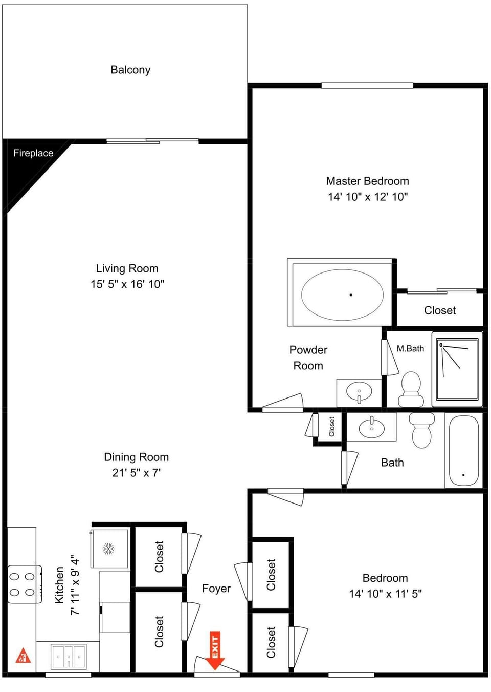 Whispering Pines 532 - Floor Plan