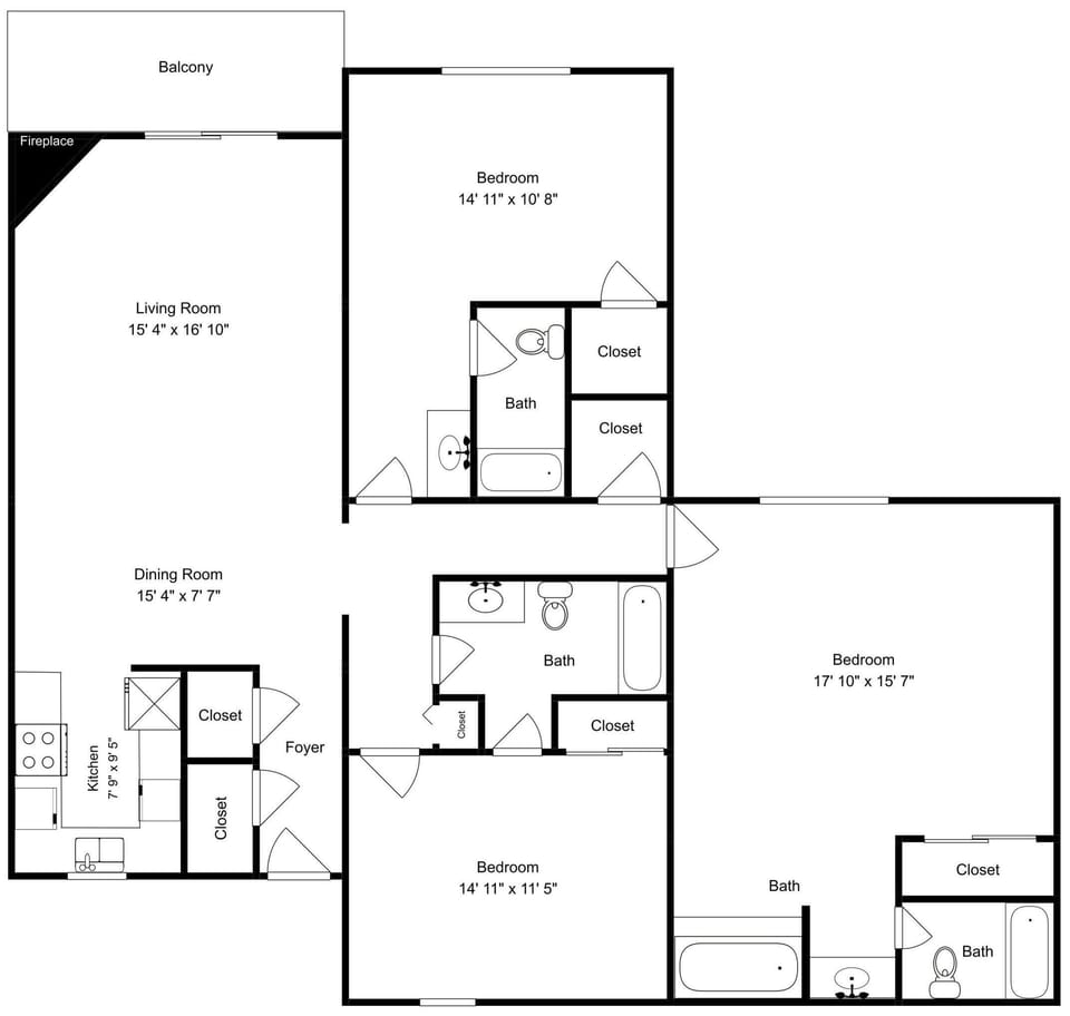 Tennessee Retreat Whispering Pines 631 - Floor Plan
