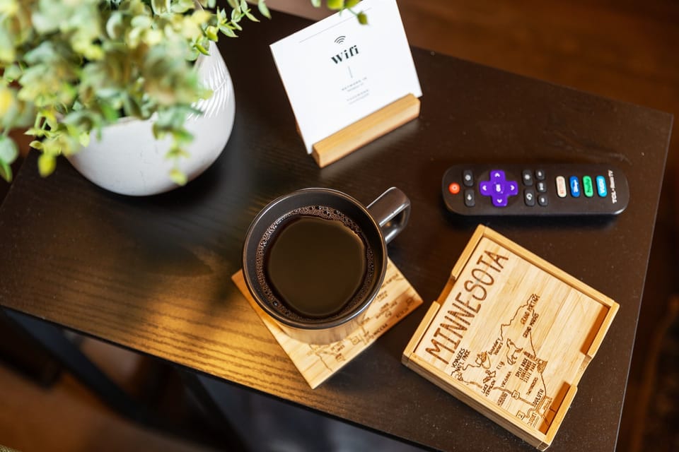 Sip, stream, and stay connected with fast Wi-Fi and all the comforts of home at your fingertips.