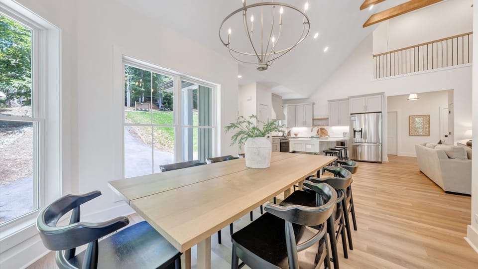 Open Dining and Kitchen