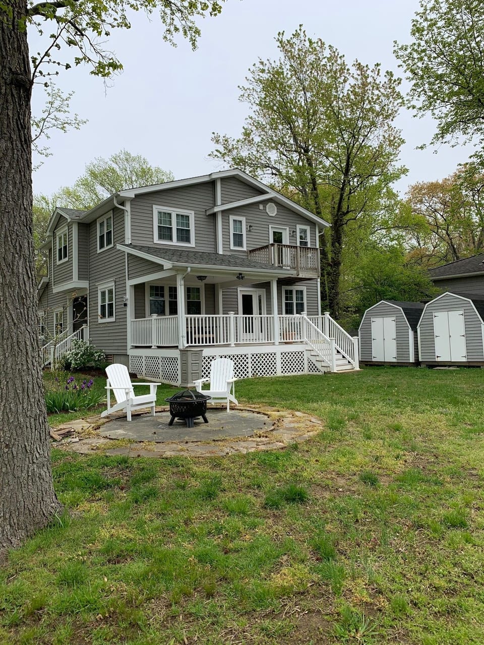 Back yard and fire pit