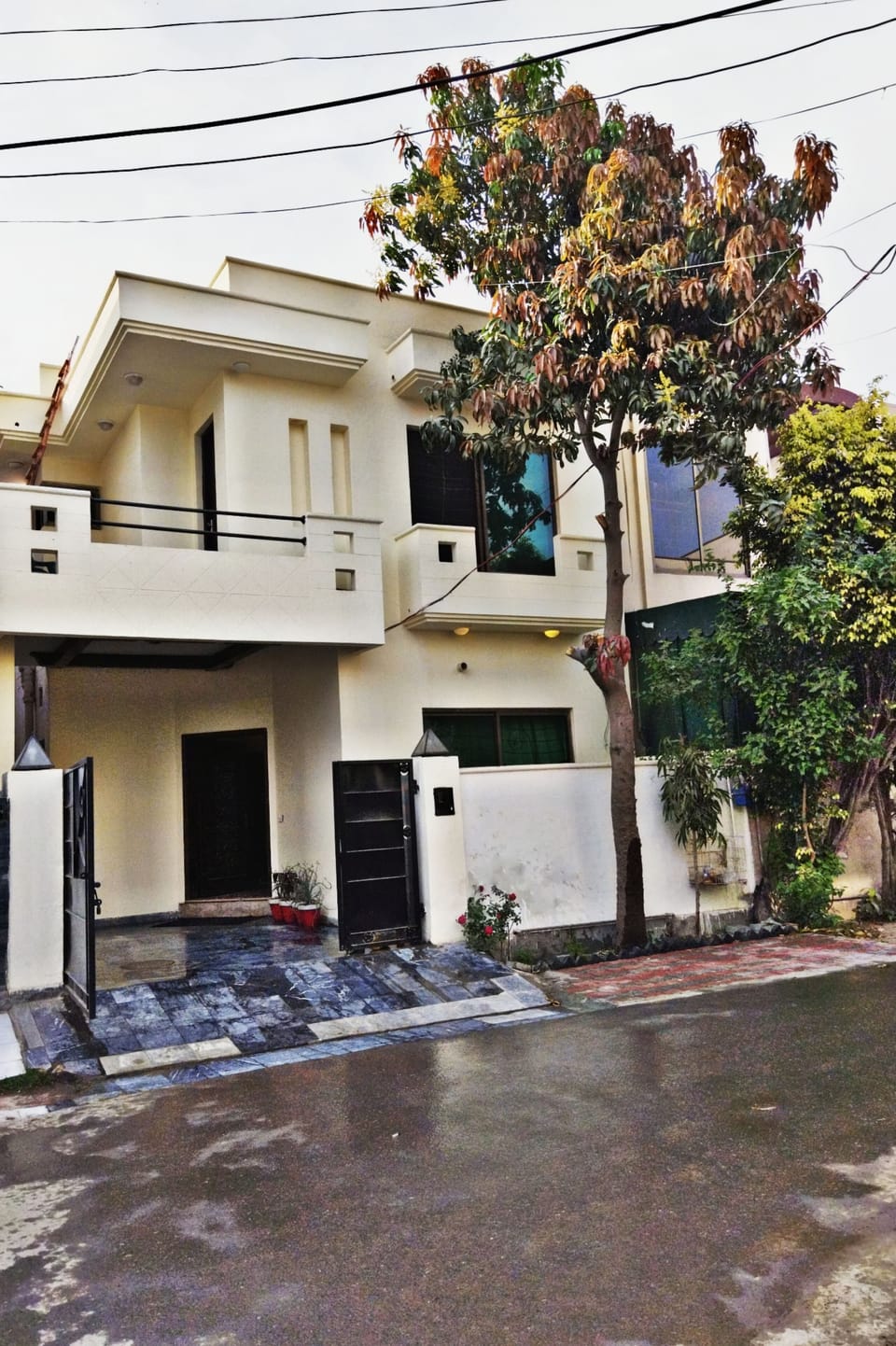 The outside view of the house