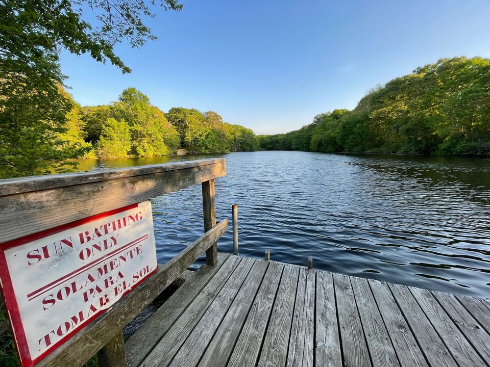 2 min walk to Trout pond, which is as appears:  pristine & uncrowded. 