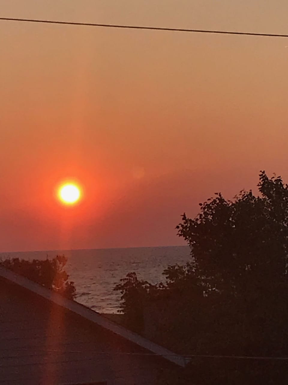 Sunset from rooftop deck