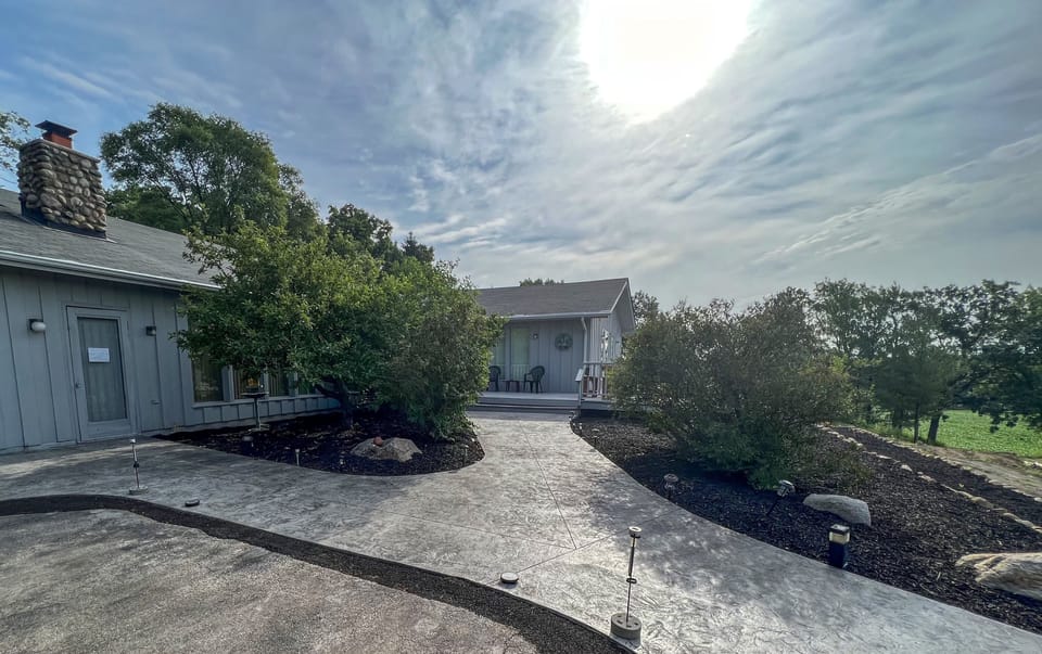 View from the driveway.