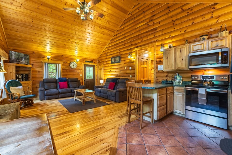 Looking into Living Room, from Kitchen - Leaning Tree
