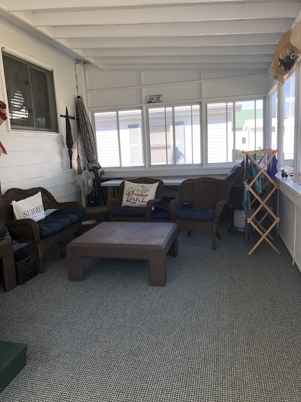 Inside view of  Riverview Porch
