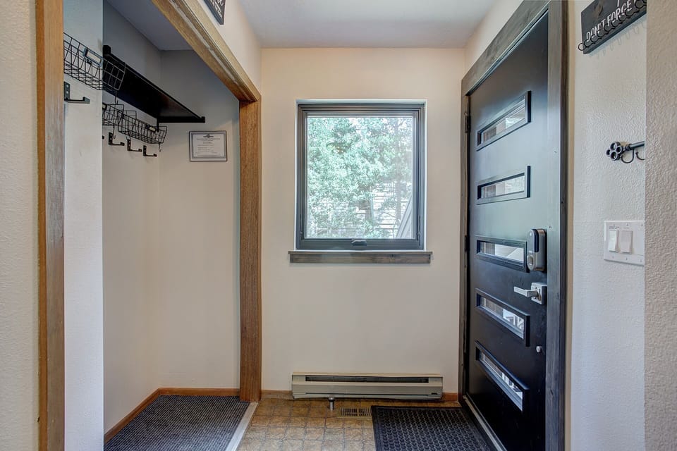 Plenty of storage space in the entryway for jackets, shoes and more 