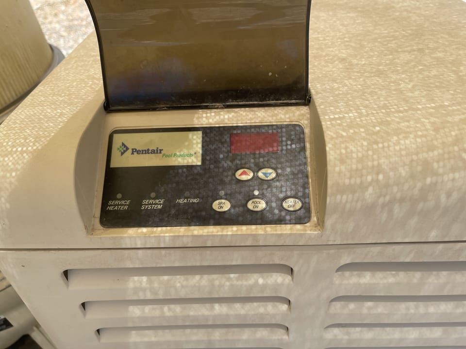 hater for spa turn on and turn gas valve on behind unit