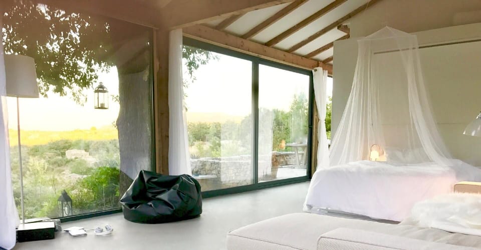 Example of accommodation. Main house fold down bed.