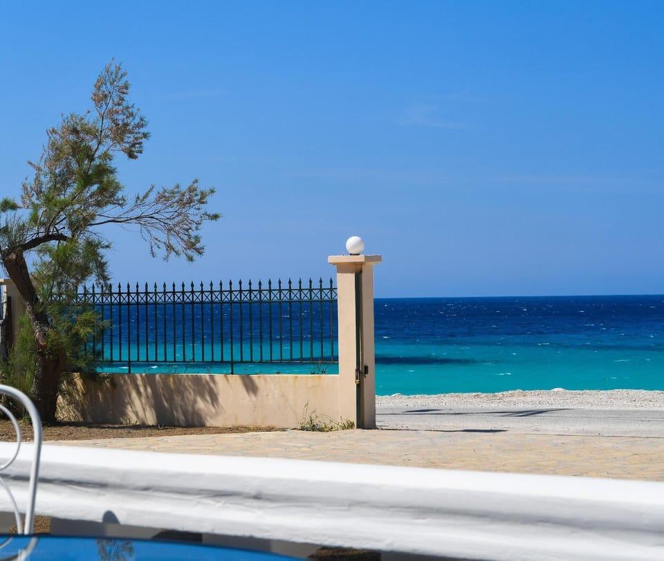 The big blue paradise entrance.