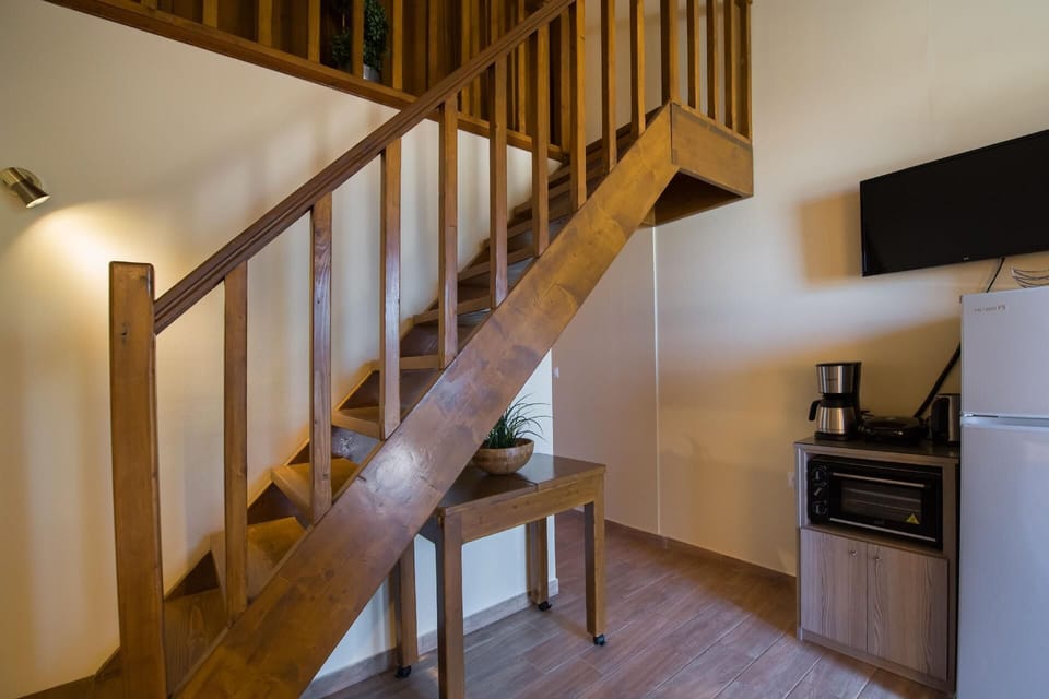 The staircase for the loft