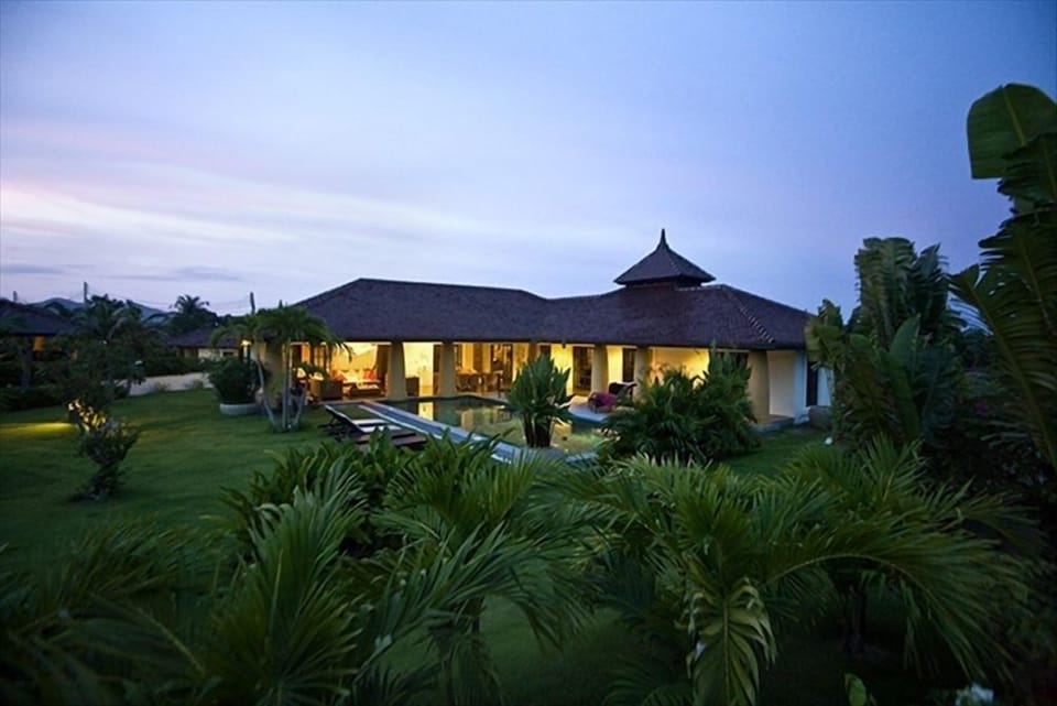 view from the garden to terraces