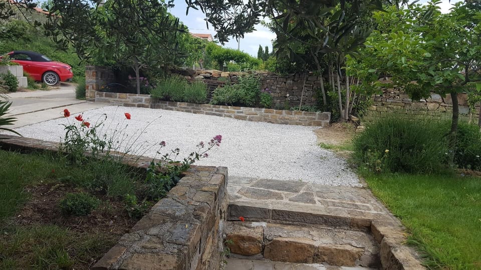 Area that directly surrounds the property. Parking place