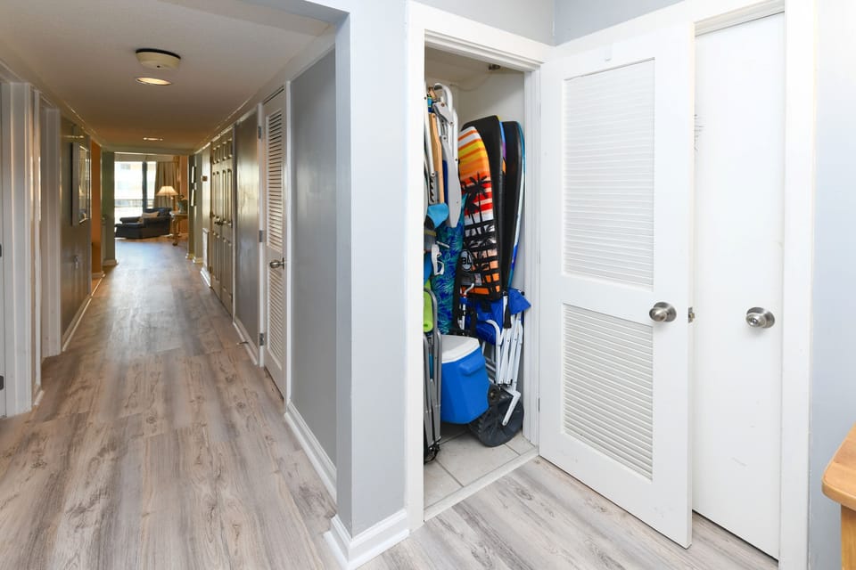 Beach chairs, boogie boards, and cooler provided for our guests