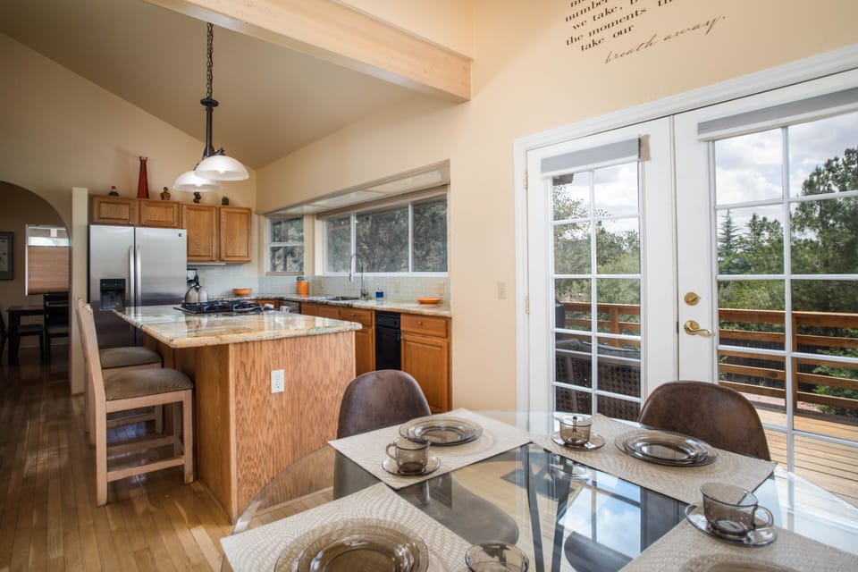 Spacious kitchen with great outdoor views