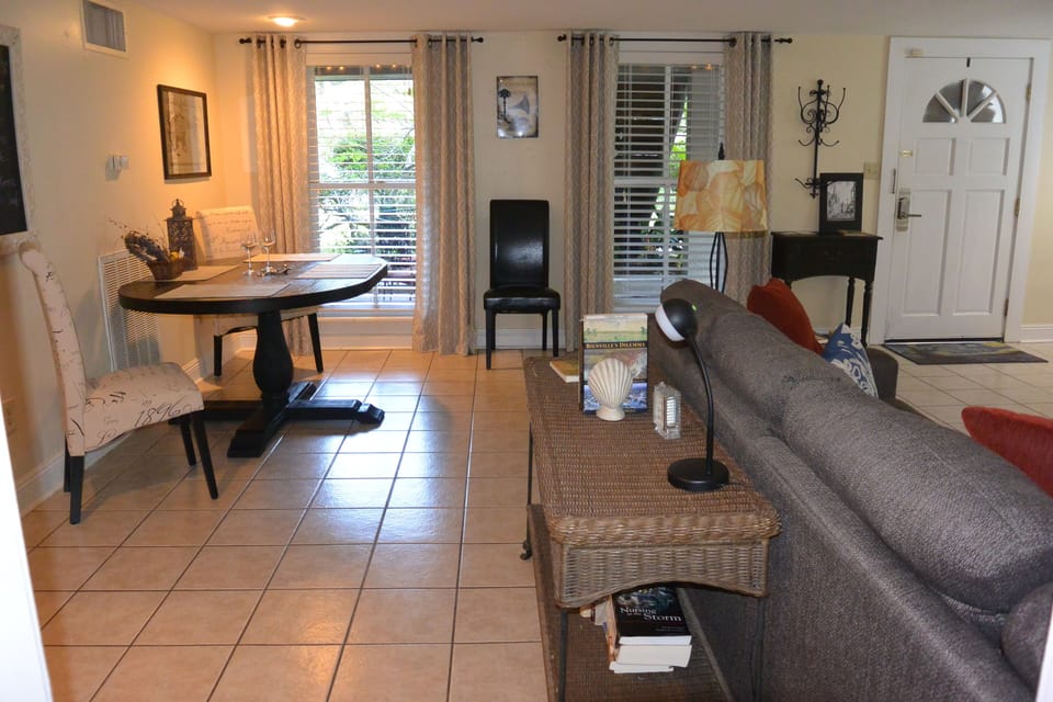 Spacious dining area and/or work space.