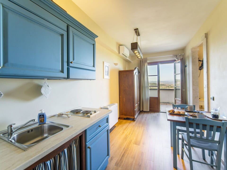 Kitchen Sink, Cabinetry, Property, Countertop, Sink, Blue, Kitchen, Wood, Tap, Yellow