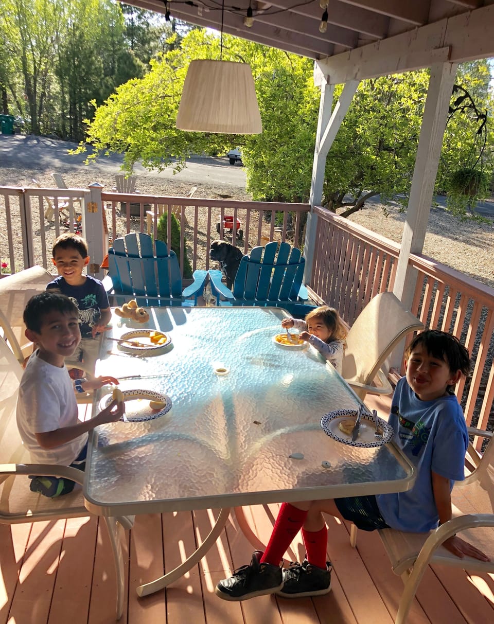 Large covered deck