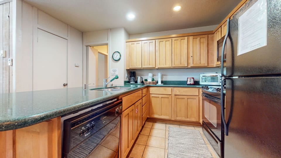Indoors, Kitchen, Floor, Refrigerator, Hardwood