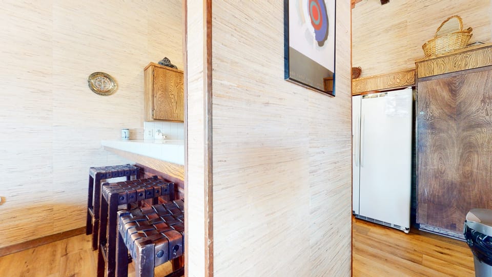 Indoors, Refrigerator, Hardwood, Stained Wood, Furniture