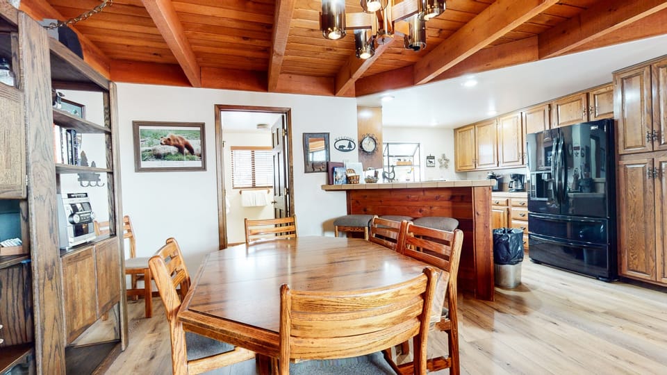 Indoors, Hardwood, Dining Room, Dining Table, Table