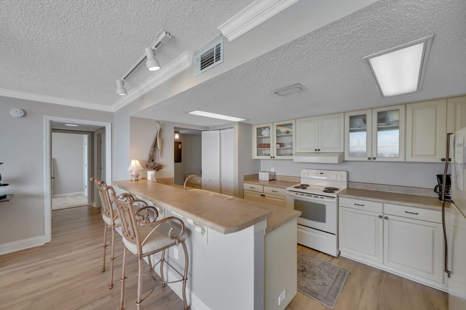 The fully equipped kitchen has everything you need to prepare meals for family & friends.