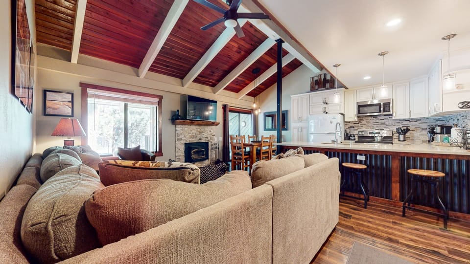 Indoors, Hardwood, Furniture, Living Room, Ceiling Fan