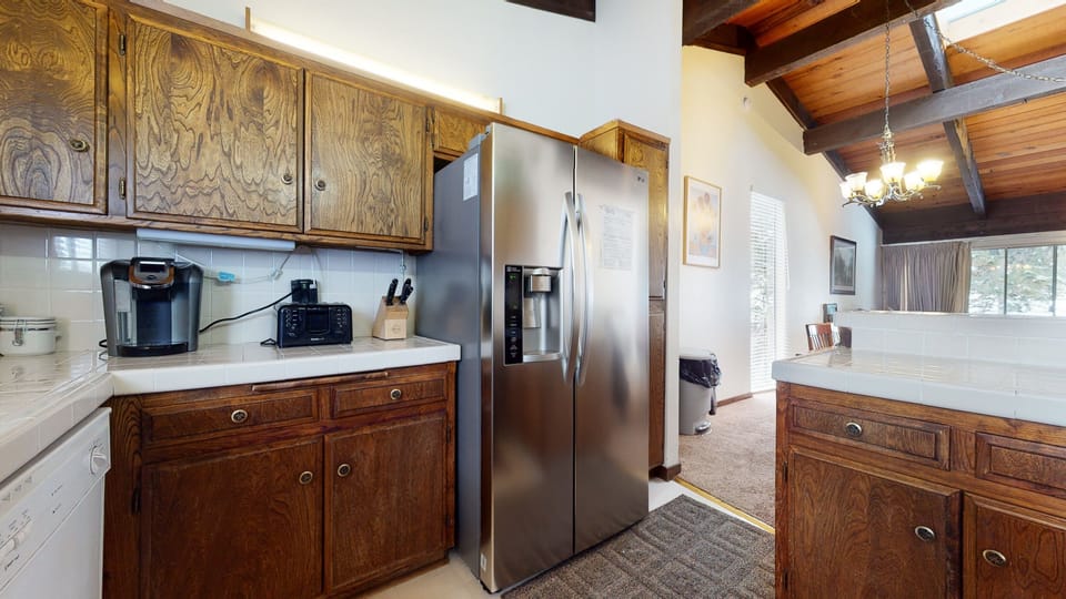 Refrigerator, Indoors, Furniture, Room, Flooring