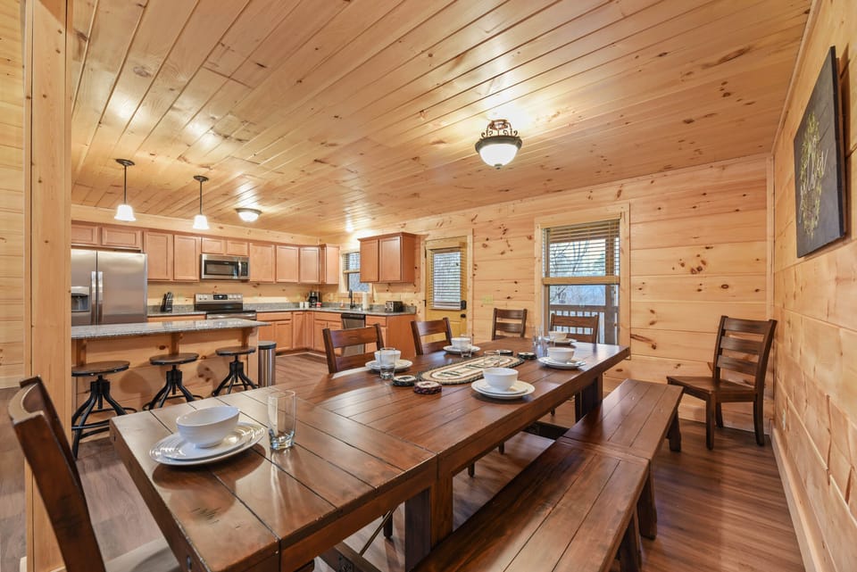 Wonderful room open to the kitchen and living area.  
