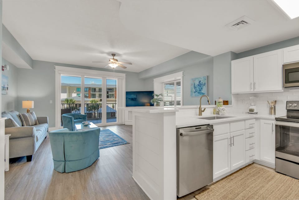 Kitchen to living room view