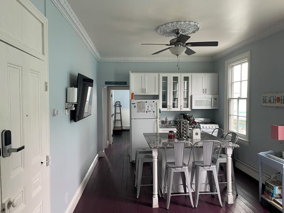 Kitchen and Living room area.