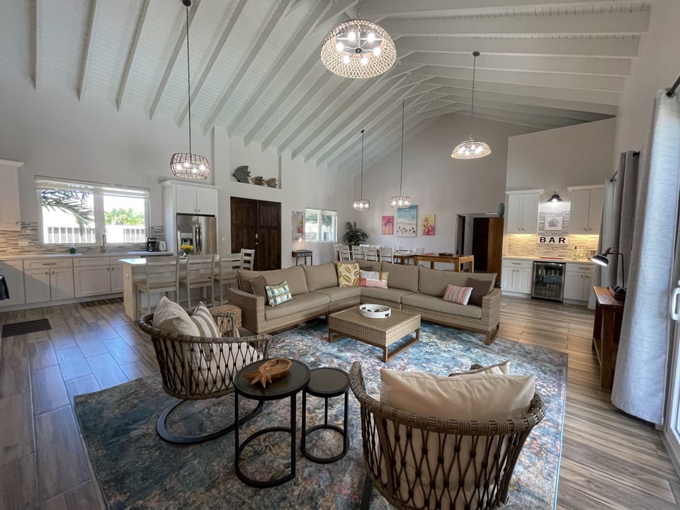 View of Living Room with Dining area in the rear