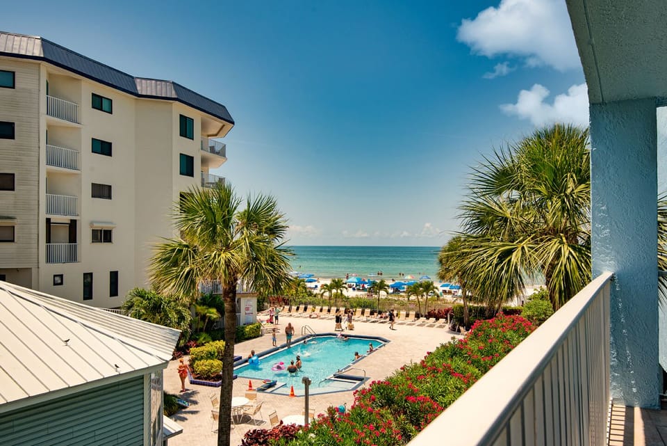 Gulf view from spacious balcony