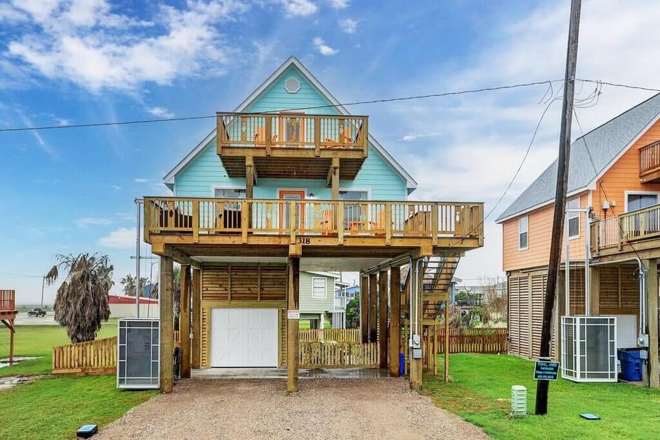Front view of home. Notice the elevator for easy access to first floor.