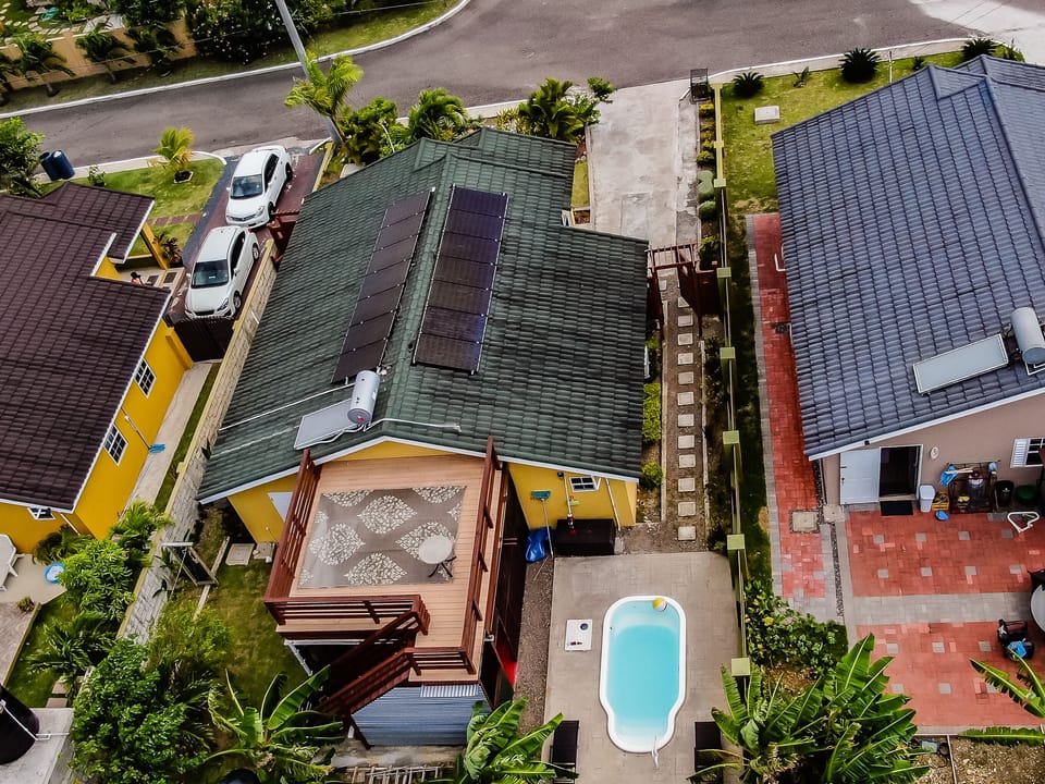 aerial view of our lush property