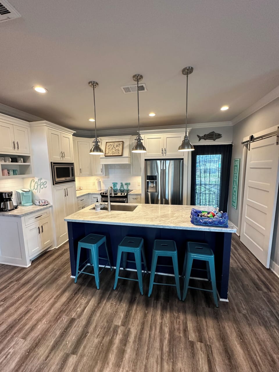 Kitchen fully stocked for 18 guests