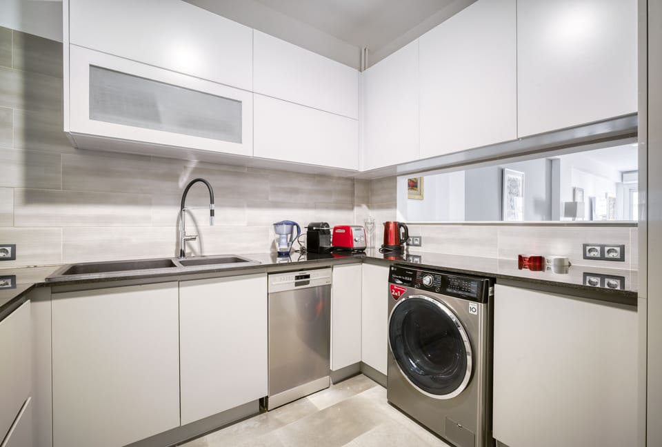 Large capacity washer-dryer, dishwasher, convection oven, induction cooker