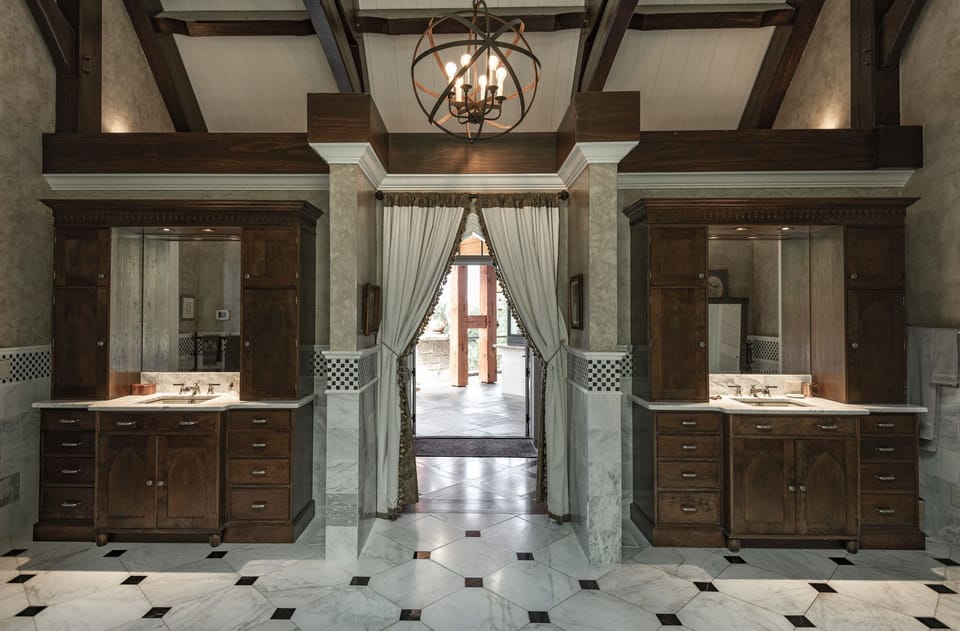 Spacious master bathroom
