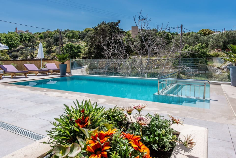 Swimming pool of Exceptional modern villa,Private pool,Near amenities,Beach,Rethymno,Crete