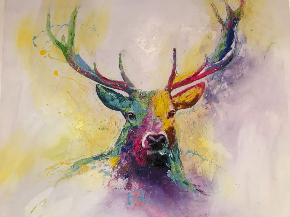 Chalet Artwork in the bedroom