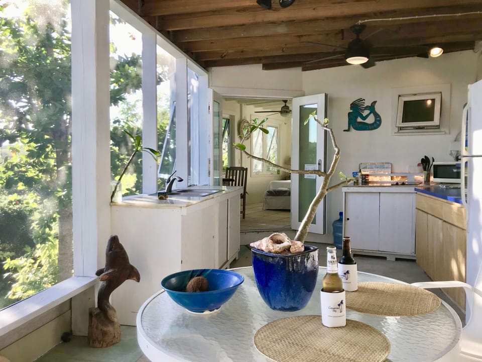 Plenty of space in the dining room and kitchen screened-in area. 