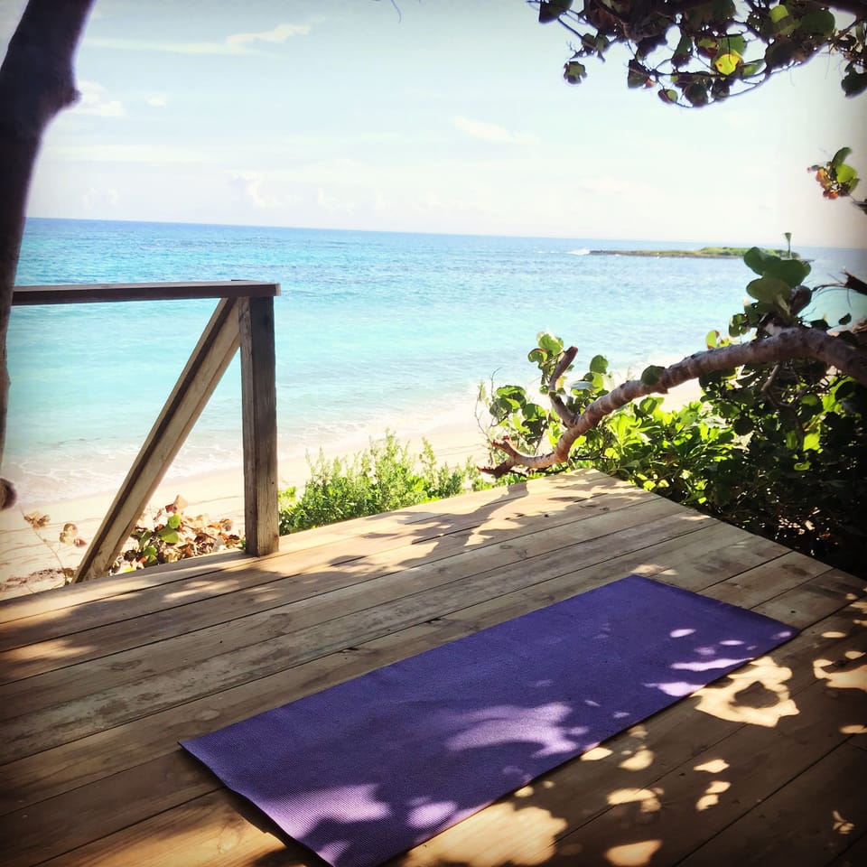beach deck- perfect for yoga, reading, relaxing. 