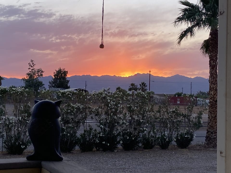 Sunset view from the front patio