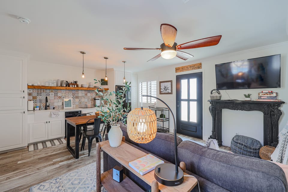 View upon entry.  Super cute casita vibe here!