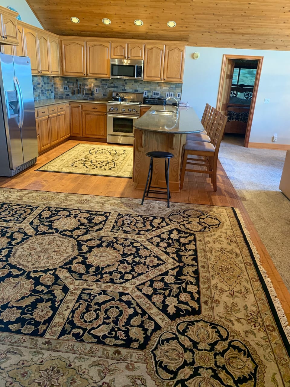 Kitchen from Entrance. All one level ranch home.