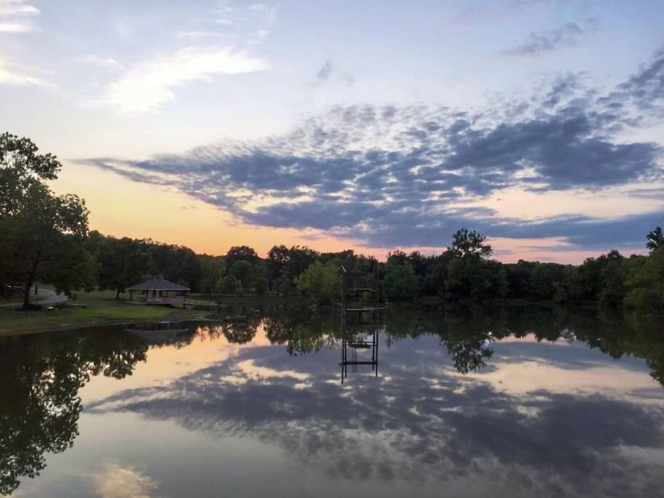 The sunset over the lake - so peaceful.