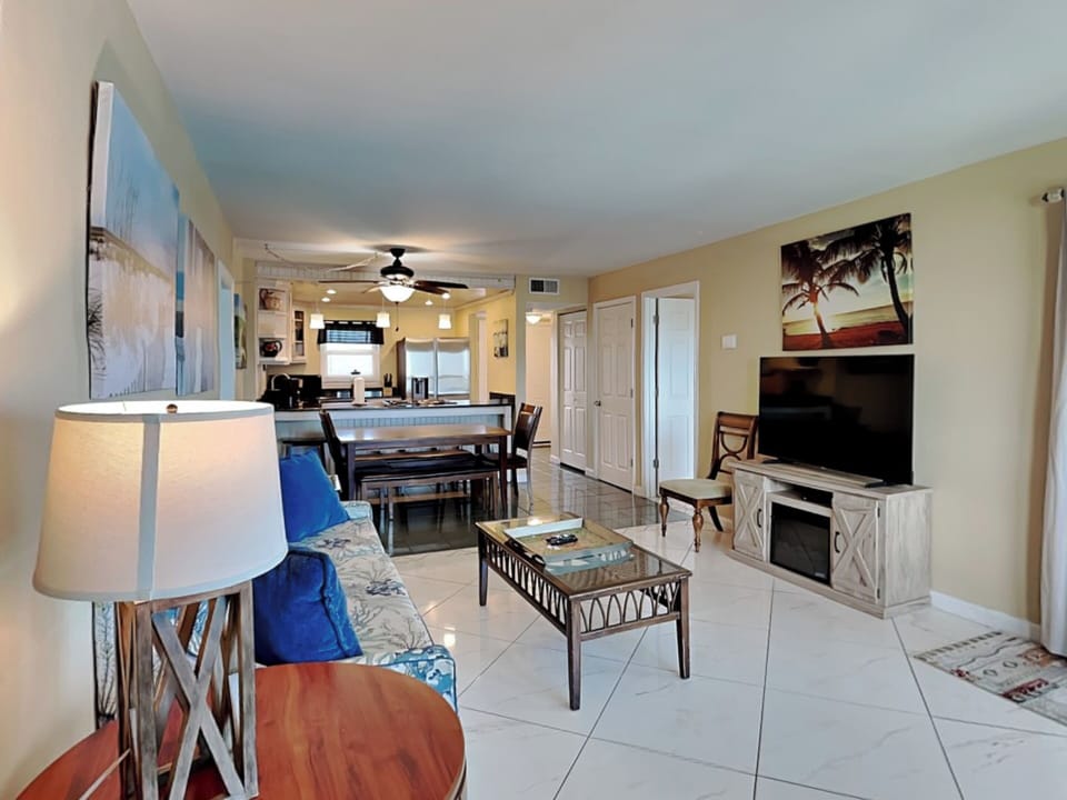 Living Area - Queen Sleeper Sofa and TV